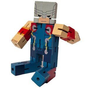 Miniso Marvel THOR Action Figure Collectible Flexible Joints Wooden Toy (3+) NEW